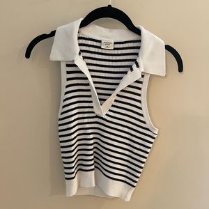 A&F Cropped Collared Tank